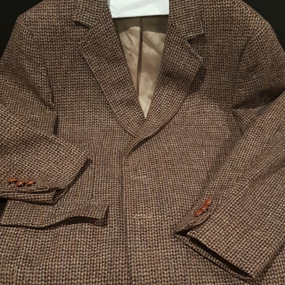 Mens 80s Vintage Harris Tweed Jacket